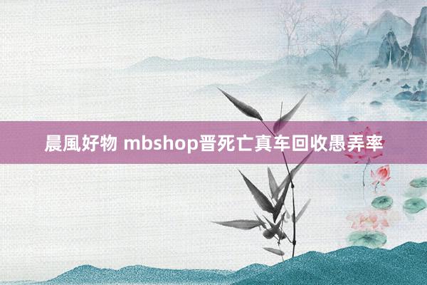 晨風好物 mbshop晋死亡真车回收愚弄率
